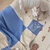 Luxury designer fashion Signage style blanket children's baby cashmere blankets classic pony pattern double-sided jacquard hi280n