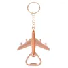 Porte-clés en métal avec ouvre-bouteille, pendentif d'avion unique pour femmes