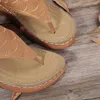 Sandały 2023 Summer Kobiety Strappy Kapcieczki Panie płaskie otwarte palce u nogi swobodne buty rzymskie klin klapki moda elegancka duża rozmiar