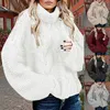 Kvinnors tröjor Vinter Autumn Solid Color Turtleneck Balloon långärmad tröja Pullover Jacket Gardigan Longue Pour Femme