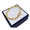 Fashion inossidabile in acciaio in acciaio in acciaio oro per unghie uomini e donne gioielli Coupt Gioielli Regalo Gift Bracciale Lover273Y