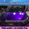 Midnight Purple Blosy Metallic Vinyl Wrap Wrap With Air Bubble Blosy Metalliczne fioletowe cukierki Film Rozmiar1 52 20m Roll201N