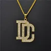 Fashion Crystal DC Necklace Letters Chain Pendants hela tillbehör kvinnliga gåvor Hiphop Party Jewelry Pendant Halsband280v