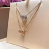 Chokers European Exquisite Jewelry 925 Sterling Silver Full Diamond Snake Head Pendant Ladies Necklace Fashion Brand Luxury 230921