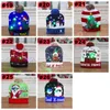 26 Styles Led Christmas Beanies Winter Warm Hats Crochet Cartoon Cap Adult Kids Xmas Glow Knitted Hat