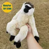 Plüschpuppen Weißer Gibbon-Affe Plushie Sifaka Plüschtiere Lebensechte Tiere Simulation Gefüllte Puppe Kawai Spielzeug Geschenke für Kinder 230921