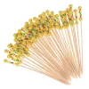 Ensembles de vaisselle 100 pcs/paquet fourchette à fruits créative bâton de cocktail brochettes de bambou haws confits utilisés pour la décoration de mariage buffet