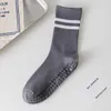 Women Socks 2pair Yoga Indoor Fitness Sock Floor Cotton Professional Non-slip Silicone Dance Pilates Sports Mid-tube