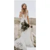 Other Dresses Dress Elegant Boho Lace 2022 Country Vestido De Noiva Off The Shoder Short Sleeves Bride Bridal Gowns Drop Delivery Part Dhzh6