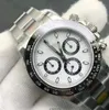 Authentique luxe Rolaxs montres-bracelets hommes montre fournisseur d'usine saphir 40mm cadran blanc 116520 chronographe 904 acier CAL4130 mouvement mécanique automatique HBP4