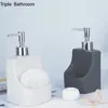 Liquid Soap Dispenser Creative Style Ceramic Liquid Soap Bottle Restroom Kitchen Soap Dispenser with Sponge Holder Household Bathroom Lotion Bottle 230921