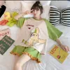 Sexy Pyjamas Sleepwear Lovely Home Suits Sexy Pyjama Night Sleepwear Female Pajamas Set with Shorts Nightie for Ladies M-5XL 230922