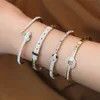 Bangle Sparkling Snake Head Stainless Steel Spring Bracelet for Women 230922