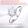 Anneaux de mariage Smyoue GRA certifié 1 5CT Bague VVS1 Lab Diamond Solitaire pour femmes Engagement Promise Band Bijoux 230921