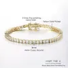 バングルアイスアウトクリスタルテニスブレスレット女性パンクHIPHOP LUXURY AAA CUBIC ZIRCONIA WEDDINGゴールドカラーハンドチェーンジュエリーOHH118 230922