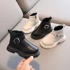 Turnschuhe 2023 Herbst Winter Plüsch Warme Schnee Stiefel für Kleinkind Mädchen Mode Leder Knöchel Baby Jungen Chelsea 230922