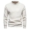 Men's Sweaters Autumn Fashion Geometric Sweater Men 2023 Winter Simple Round Neck Knitted Jacquard Casual Solid Pullover Male Warm