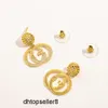 Top 18K Gold Lettre Stud Boucles d'oreilles de luxe Femmes Cadeaux d'amour Boucles d'oreilles Designer Bijoux Boucles d'oreilles Spring Party Anniversaire Cadeau Bijoux en acier inoxydable en gros