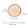 Greeting Cards Christmas Ornaments Wood Diy Small Discs Circles Painting Round Pine Slices W/ Hole N Jutes Party Supplies Drop Deliv Dh8Or