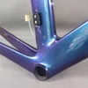 Pintura camaleón Aero fibra de carbono T1000 V freno cuadro de bicicleta de carretera TT-X35 Cable oculto completo neumático máximo 700X32C