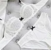 Ensembles de soutiens-gorge Nouvelle dentelle Lingerie soutien-gorge ensemble femmes Sexy soutiens-gorge grande taille A B C D tasse culotte transparente Perspective maille livraison directe Bras Sets Q230922