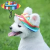 Dog Apparel Round Brim Pet Hat Sun Mesh With Puppy Ear Holes Dachshund/Beagle/Yorkshire Terrier