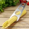 Nouveau acier inoxydable Spaghetti pâtes mesures outil bâton argent 4 puits nouilles bâton de mesure mesureur maison cuisine YSJ56241Y