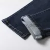 Jeans da uomo Autunno Inverno Jeans dritti da uomo Business Casual Elastico allentato Jean Pantaloni in denim blu nero Pantaloni di marca maschile taglia grande 40 42 J230922