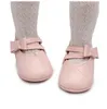 Erste Wanderer INS-Stil Baby-Schritte Wanderschuhe PU-Leder Schleife Knoten Prinzessin Party Schuhe Einfarbig Frühling Herbst Säugling Kleinkinder