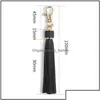 Chaveiros de jóias PU Couro Tassel Metal Chave Titular com Lagosta Giratória Charme para Bolsa Telefone Carro Entrega 2021 Fas Party Mesmo Dhibd