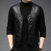 Gilet da uomo Moda Ecopelle Rock Punk Gilet Costume Cosplay Nero Moto Gilet senza maniche Giacca C71 230921