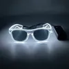 Oświetlone okulary LED Świeć okulary przeciwsłoneczne El Wire Neon Glow in the Dark Party dostarcza neonowe przyjęcie dla dzieci dorosłych