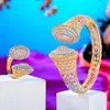 Ensembles de bijoux de mariage GODKI à la mode de luxe Disco Ball empilable ensemble pour les femmes AAA cubique Zircon Dubai Bracelet fête Bracelet anneaux 230922