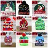 26 Styles Led Christmas Beanies Winter Warm Hats Crochet Cartoon Cap Adult Kids Xmas Glow Knitted Hat
