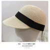 Ball Caps 2023 Letnie słomkowe czapki dla kobiet Panama Hat Hat Outdoor Casual Beach Sun Female Oddychany daszek baseballowy czapka baseballowa