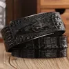 Belts 2023 Arrival Fashion Crocodile Head Buckle High Quality For Men Jeans Wide Waist Belt Coffee Cowboys Girdle Size 115