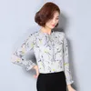 Damesblouses Overhemden Bedrukt Chiffon Overhemd Herfst Lente Losse slanke blouse Tops Dames Lange mouwen Ronde kraag Koreaanse vrijetijdskleding H9024 230921