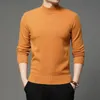 Mens Sweaters Sweater Pullover Turtleneck Pria Baru Musim Gugur dan Dingin Mode Warna Solid Kaus Bottoming Tebal Hangat Pakaian Merek 230922
