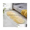 Tapis de luxe Tapis moelleux Salon Moderne Furry Tapis Chevet Chambre Zone Peluche Enfants Princesse Décor Tapis de sol Blanc 211023 Dhtoq