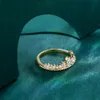 Trouwringen ATTAGEMS Pear Cut 5 3mm AU750 Solid 18K 14K 10K Geel Gouden Ring voor Vrouwen Mannen geslaagd voor de Diaomnd Engagement Party 230922