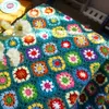 Cobertores Coloridos Daisy Handmade Crochet Cobertor Gancho Toalha de Mesa Moda Tapete Yoga Bolster Almofada Festa Crochet Table Mat HKD230922