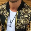 Jaquetas masculinas 2023 europeu e americano outono sob medida leopardo impressão jaqueta casual com colarinho redondo M-3XL beisebol