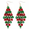 Dangle Earrings 2023 Design Colorful Jingle Bell Christmas Drop For Women Fashion Long Statement Jewelry Xmas Gift