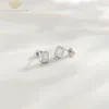 Modne kolczyki biżuterii 18k złoto 1 karat igi vvs Asscher Cut Lab Diamond Coldings