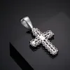 Chokers 12mm Cuban Chain Men Women Hip Hop Cross Pendant Necklace D VVS Iced Out Bling 925 Sterling Silver Necklaces Jewelry 230921