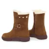 Stivali da neve inverno inverno all'aperto stivali da neve stivale pelliccia di pelliccia soffice in pelle soffice bootie calde stivaletti neri per ragazze scarpe scarpe con scarpe di lana lady designer scarpa 172 ies