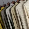 Европейская трикотажная рубашка с подкладкой, текстурированная тонкая, с длинными рукавами, многоуровневый воротник, свободный вырез, не облегающая, мягкая, клейкая, тонкая шерсть