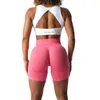 Pantalones cortos activos NVGTN Mujeres sin costuras Scrunch Entrenamiento Talle alto Intensificar correr Yoga Gimnasio