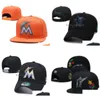 Boll Caps 2023 Fashion MarlinsS M Letter Baseball Cap Sport Snapback Hat For Women Män Justerbara Casquettes Chapeus Hiphop H6-4.15 DHWRG