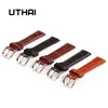 Watch Bands UTHAI Z08 Watch Band Genuine Leather Straps 10-24mm Watch Accessories High Quality Brown Colors Watchbands 230922